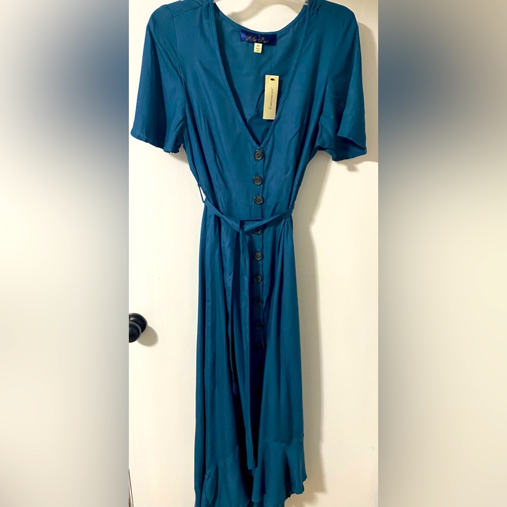 NWT Blue Rain Maxi Dress